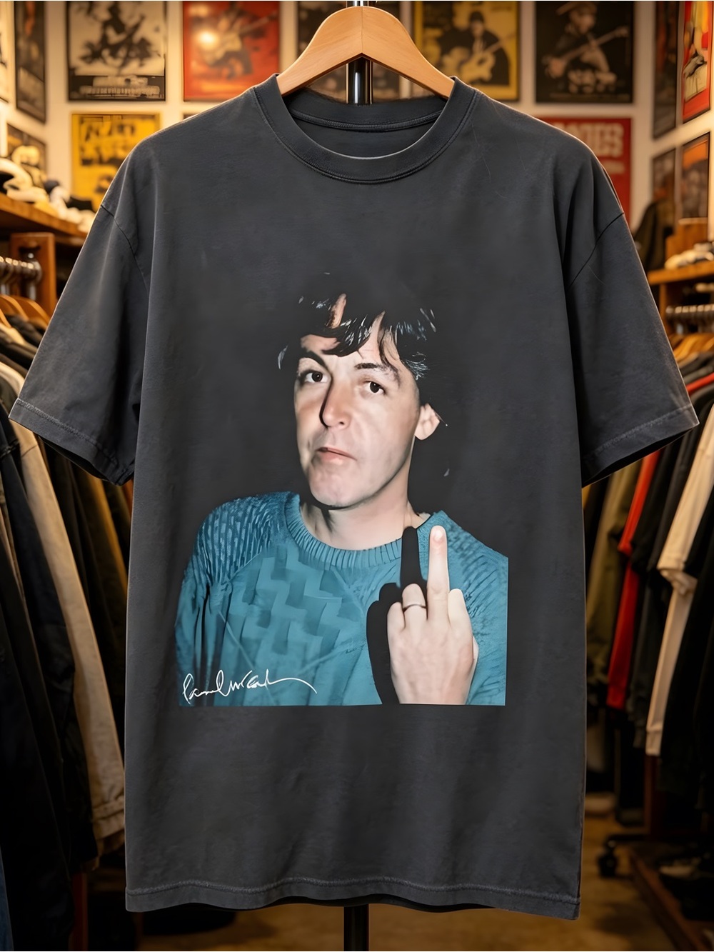 Paul McCartney Middle Finger Tour T The BeatlesArt Poster shirt